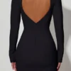 Adelia Cut-Out Heart-Detail Bodycon Miniklänning i svart