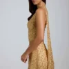 Adhara Embellished Low-Rise A-Line Micro Mini Kjolar i guld