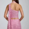 Adhara Embellished Low-Rise A-Line Micro Mini Kjolar i rosa