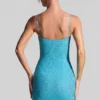 Aellin Embellished Bodycon Miniklänning i Aqua Blue