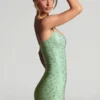 Aellin Embellished Bodycon Miniklänning i Pistachio