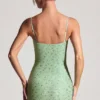 Aellin Embellished Bodycon Miniklänning i Pistachio