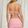 Aerin Fringed Bralette i Candyfloss Pink