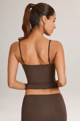 Ailany Modal Scoop-Neck Tank Top i chokladbrunt