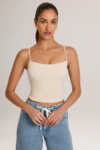 Ailany Modal Scoop-Neck Tank Top i Ivory