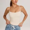 Ailany Modal Scoop-Neck Tank Top i Ivory