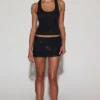 Aine Embellished Jersey Scoop-Neck Racerback Top i svart