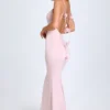 Aldona Slinky Jersey-klänning med blommig applikation i färgen Blush