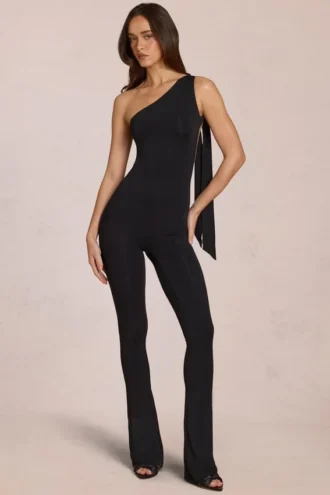 Alira Modal One-Shoulder Jumpsuit i svart