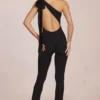 Alira Modal One-Shoulder Jumpsuit i svart