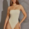 Allegra bandeau-bodys i ivory