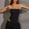 Allegra bandeau-bodys i svart