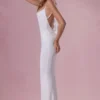 Alora Jersey Draped Gown i vitt