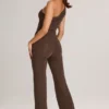 Alouette Modal One-Shoulder Jumpsuit i chokladbrunt