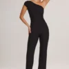 Alouette Modal One-Shoulder Jumpsuit i svart