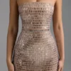 Amaya Embellished Bandeau Maxiklänning i Almond
