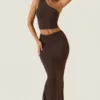 Andi Modal One-Shoulder Top i chokladbrunt
