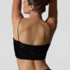 Ariana Embellished Cut-Out Crop Top i svart