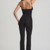 Arlena Jumpsuit med spets och rosettdetaljer i svart