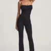Arlena Jumpsuit med spets och rosettdetaljer i svart