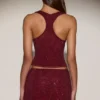 Asta Embellished Mid-Rise A-Line Mini Kjolar i burgundy