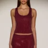 Asta Embellished Mid-Rise A-Line Mini Kjolar i burgundy