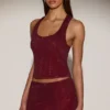 Asta Embellished Mid-Rise A-Line Mini Kjolar i burgundy