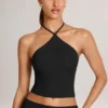 Aviora Modal halterneck-top i svart