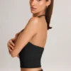 Aviora Modal halterneck-top i svart