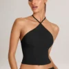 Aviora Modal halterneck-top i svart