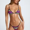 Azure By Oh Polly Swim Triangel-stringbikinibyxor i flerfärgat mönster