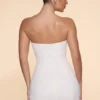 Basel Embellished Strapless Cowl Neck Miniklänning i Ivory