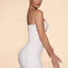 Basel Embellished Strapless Cowl Neck Miniklänning i Ivory