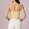 Beata högmidjade A-linje-shorts i Ecru-tvätt