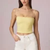 Beata högmidjade A-linje-shorts i Ecru-tvätt