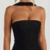 Belgravia Embellished Bandeau Maxiklänning i svart