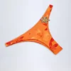Beqa Bikinibyxor med metalldetaljer i orange orkidé-mönster