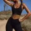 Bikershorts med hög midja och FlexiRib i svart