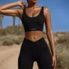 Bikershorts med hög midja och FlexiRib i svart