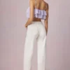 Bobbi Mid-Rise Barrel-Leg Jeans i Ecru Wash
