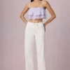 Bobbi Mid-Rise Barrel-Leg Jeans i Ecru Wash