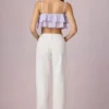 Bobbi Mid-Rise Barrel-Leg Jeans i Ecru Wash