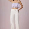 Bobbi Mid-Rise Barrel-Leg Jeans i Ecru Wash