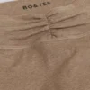 Borstad jersey-leggings med rynkad midja i färgen Mocha Marl