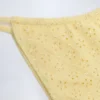Bosa Broderie Anglaise bikinibyxor med dragsko i citrongult