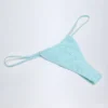 Bosa Broderie Anglaise bikinibyxor med dragsko i puderblått