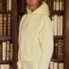 Broderad oversized-hoodie i mjukgul