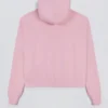 Broderad oversized-hoodie i puderrosa