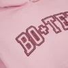 Broderad oversized-hoodie i puderrosa