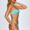 Cagliari Ruched Thong Bikinibyxor i blått mönster